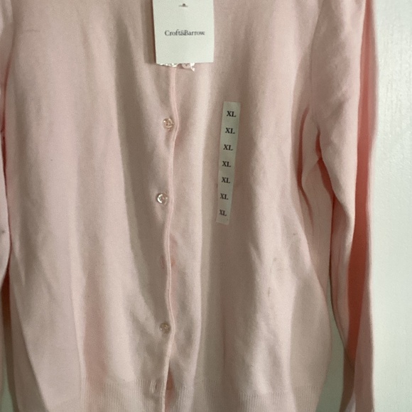 Croft&Barrow long sleeved pink cardigan - Picture 1 of 3